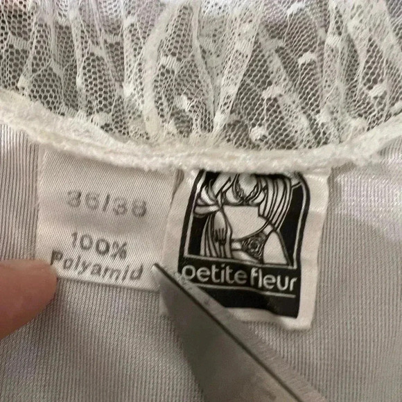 Petite Fleur Vintage Slip Dress and Duster Robe Peignoir Ensemble Set Sz 36/38 - Picture 11 of 11